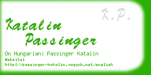 katalin passinger business card